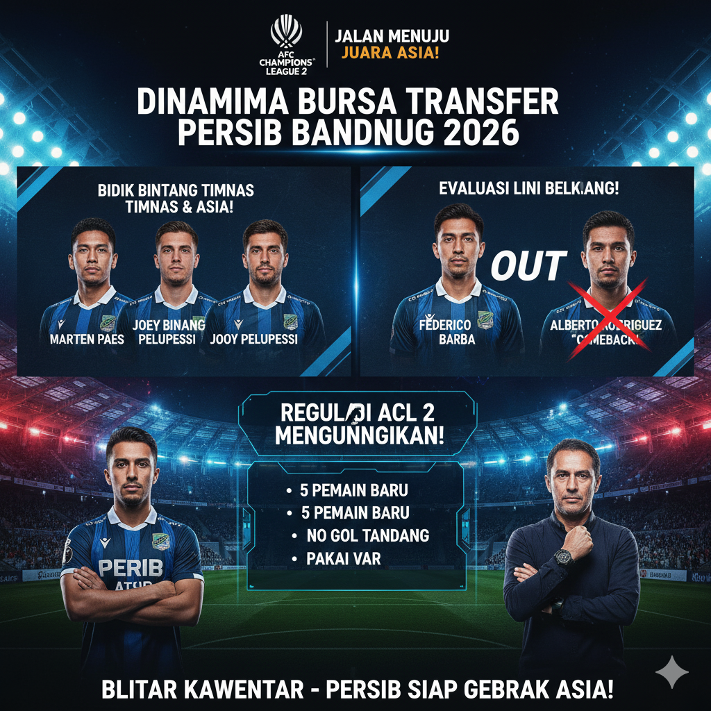 Bursa Transfer Persib Bandung 2026 memanas! Maarten Paes & Joey Pelupesi segera resmi, Igor Sergeev bidikan baru perkuat 16 besar ACL 2.