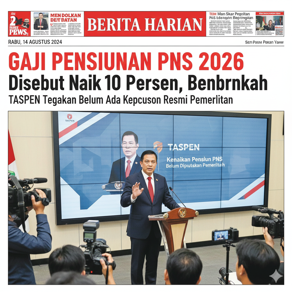 Gaji Pensiunan PNS 2026 Disebut Naik 10 Persen, Benarkah? TASPEN Tegaskan Belum Ada Keputusan Resmi Pemerintah