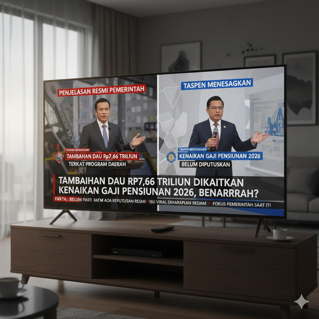 Tambahan DAU Rp7,66 Triliun Dikaitkan Kenaikan Gaji Pensiunan 2026, Benarkah? Ini Penjelasan Resmi Pemerintah dan TASPEN