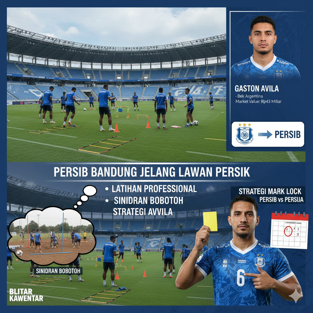 Persib Bandung Jadi Sorotan Jelang Lawan Persik: Latihan Makin Profesional, Sindiran Bobotoh, Isu Gaston Avila hingga Strategi Mark Lock