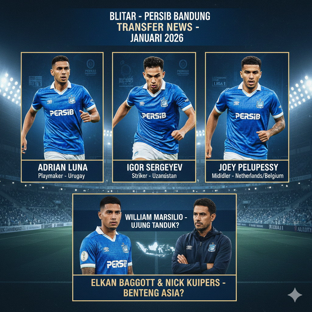 Transfer Persib Bandung Januari 2026 Memanas: Igor Sergeyev, Adrian Luna hingga Joey Pelupessy, Los Galacticos Maung Bandung atau Taktik Dingin Boyan Hodak?