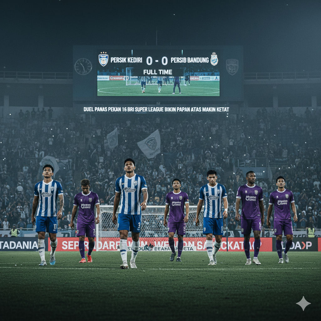 Persik Kediri vs Persib Bandung Berakhir Tanpa Gol, Duel Panas Pekan 16 BRI Super League Bikin Papan Atas Makin Ketat