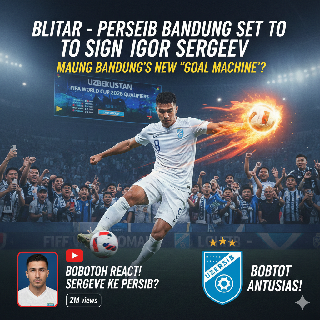 Igor Sergeev ke Persib? Mesin Gol Timnas Uzbekistan yang Bantu Lolos Piala Dunia 2026 Kini Jadi Incaran Panas Maung Bandung