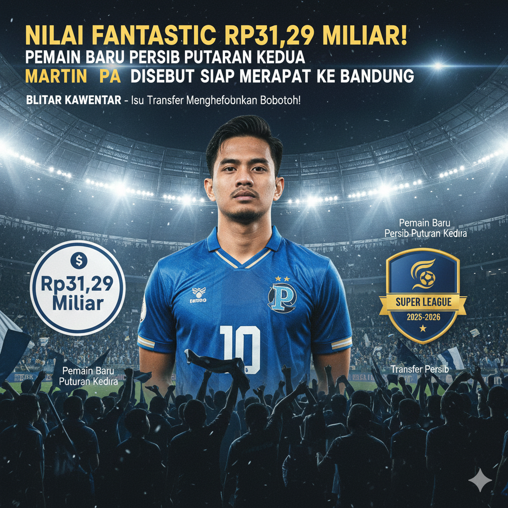 Nilai Fantastis Rp31,29 Miliar! Pemain Baru Persib Putaran Kedua Martin Pa Disebut Siap Merapat ke Bandung