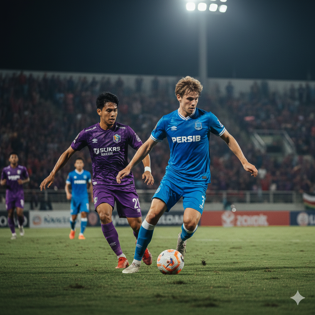 Laga panas Persik vs Persib diwarnai reuni Ezra Walian & Bojan Hodak. Simak pujian untuk Thom Haye hingga kekhawatiran Bobotoh soal wasit VAR Tommy Manggopa.
