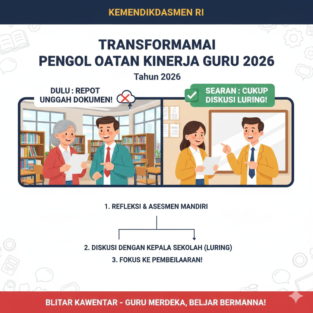 Cek aturan baru Pengelolaan Kinerja Tahun 2026! Guru ASN sekolah swasta masuk sistem, SKP jadi lebih mudah tanpa perlu unggah dokumen.