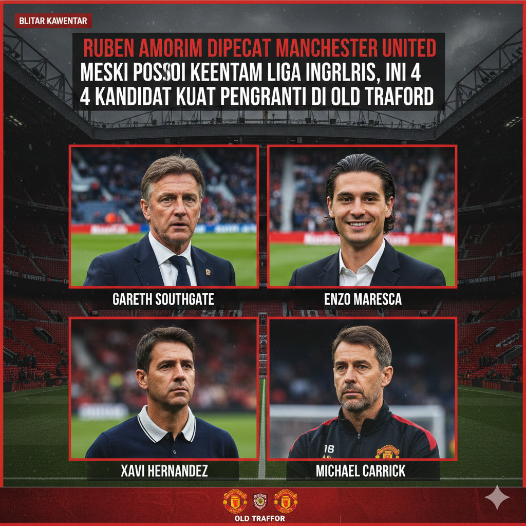 Ruben Amorim Dipecat Manchester United Meski Posisi Keenam Liga Inggris, Ini 4 Kandidat Kuat Pengganti di Old Trafford