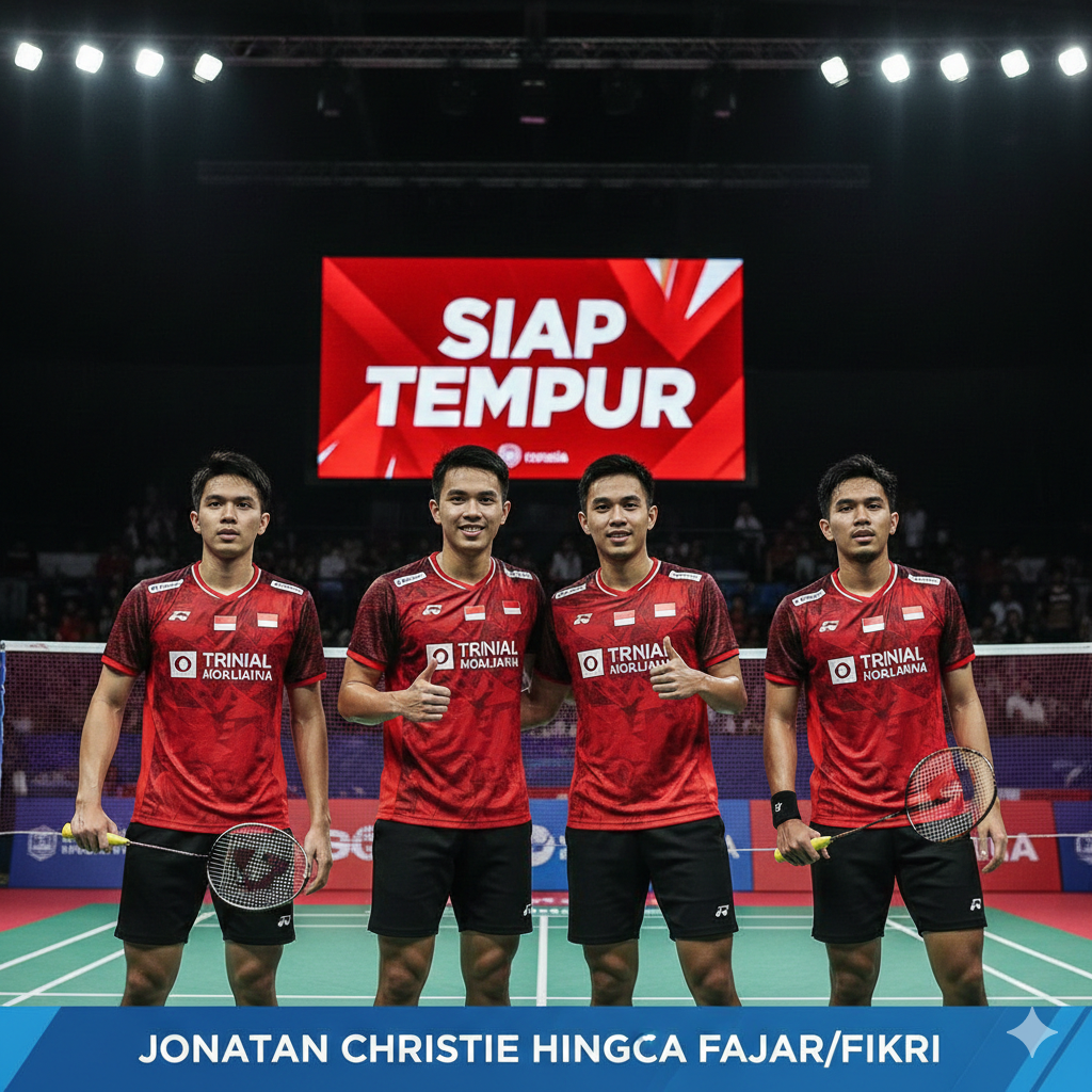 Jonatan Christie hingga Fajar/Fikri Siap Tempur