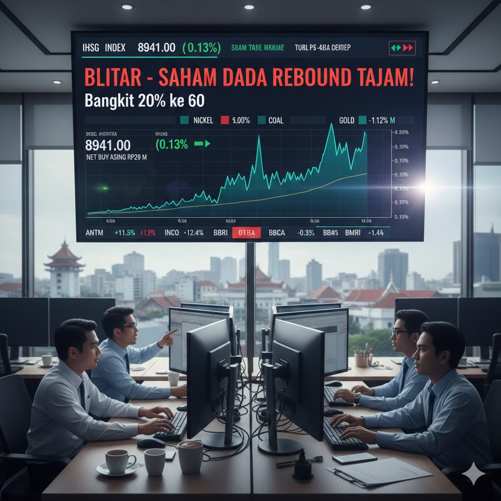 Saham DADA Bangkit dari ARB, Auto Rebound 20 Persen! Ini Analisis Money Flow Asing hingga Big Banks yang Bikin Pasar Bergejolak