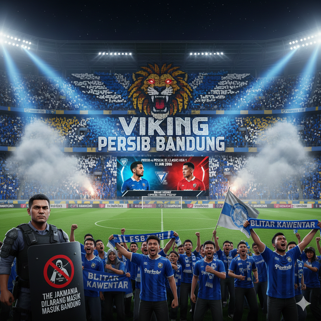 Persib Bandung vs Persija Memanas: Viking Siapkan Koreo Termahal, Polisi Larang The Jakmania Masuk Bandung Jelang El Clasico GBLA