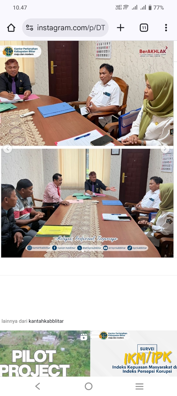 Kantor Pertanahan Kabupaten Blitar Hadiri Sidang Perkara Perdata di PN Blitar