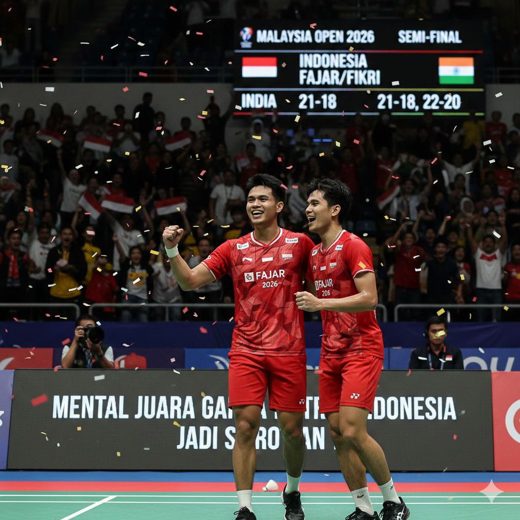 Fajar/Fikri Tembus Semifinal Malaysia Open 2026 Usai Tumbangkan Unggulan India, Mental Juara Ganda Putra Indonesia Jadi Sorotan