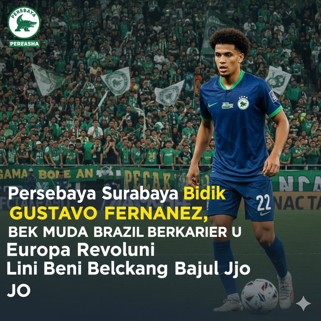 Persebaya Surabaya Bidik Gustavo Fernandez, Bek Muda Brazil Berkarier di Eropa Sinyal Revolusi Lini Belakang Bajul Ijo