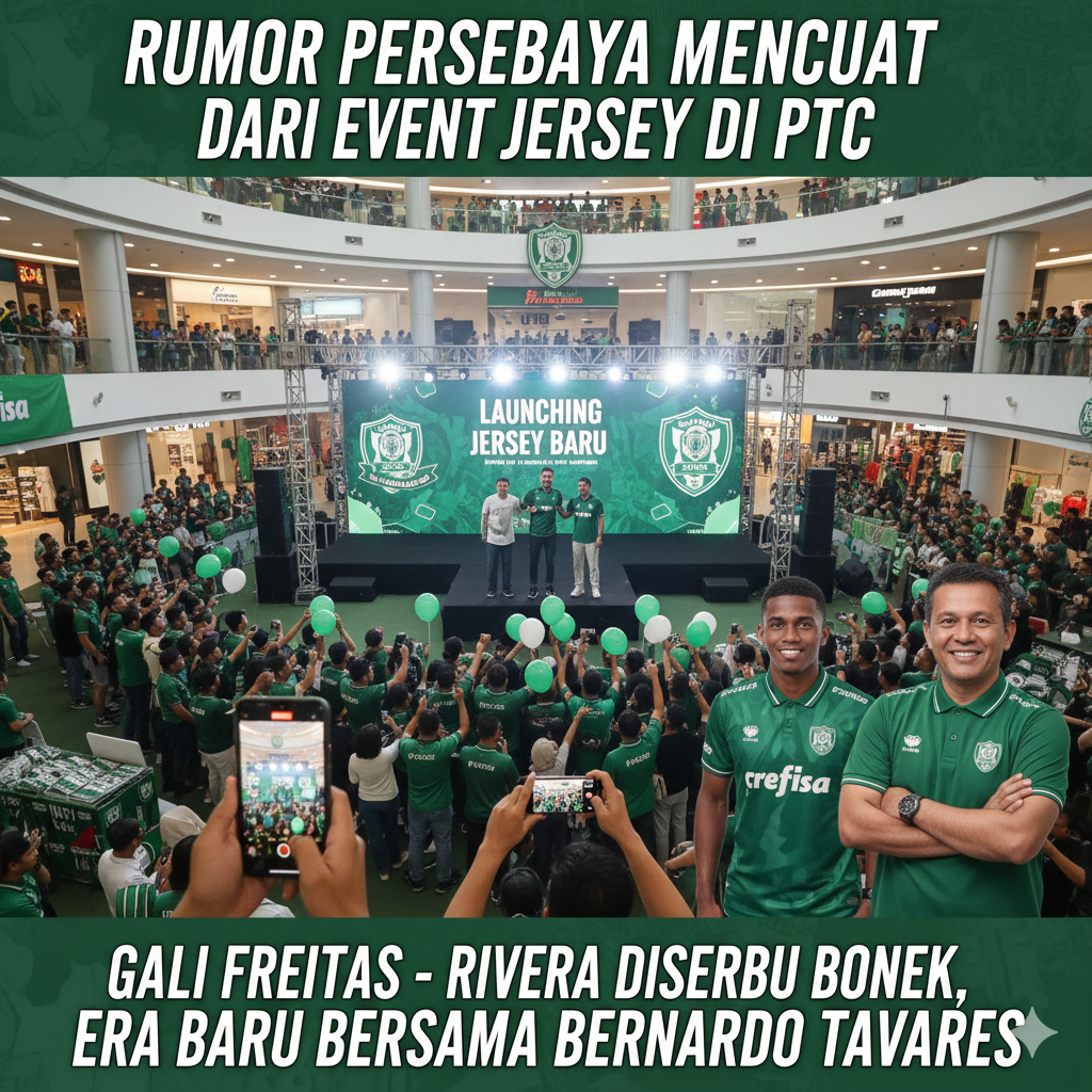 Rumor Persebaya Mencuat dari Event Jersey di PTC: Gali Freitas&ndash;Rivera Diserbu Bonek, Era Baru Bersama Bernardo Tavares Mulai Terasa