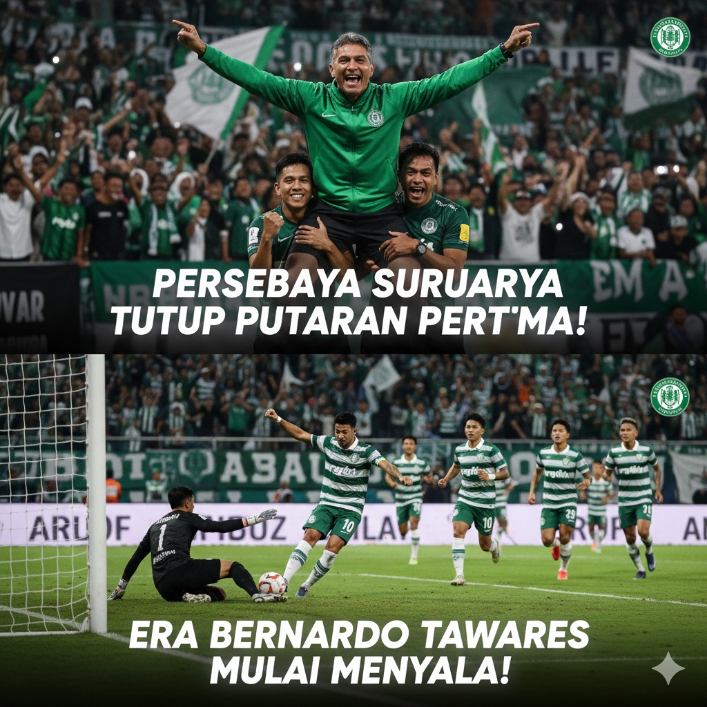 Persebaya Surabaya Tutup Putaran Pertama dengan Kemenangan, Era Bernardo Tavares Mulai Menyala