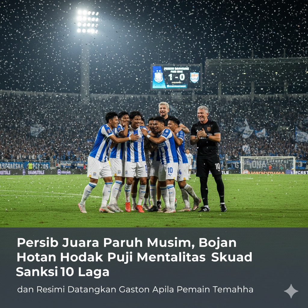 Persib Juara Paruh Musim, Bojan Hodak Puji Mentalitas Skuad dan Resmi Datangkan Gaston Apila Pemain Termahal