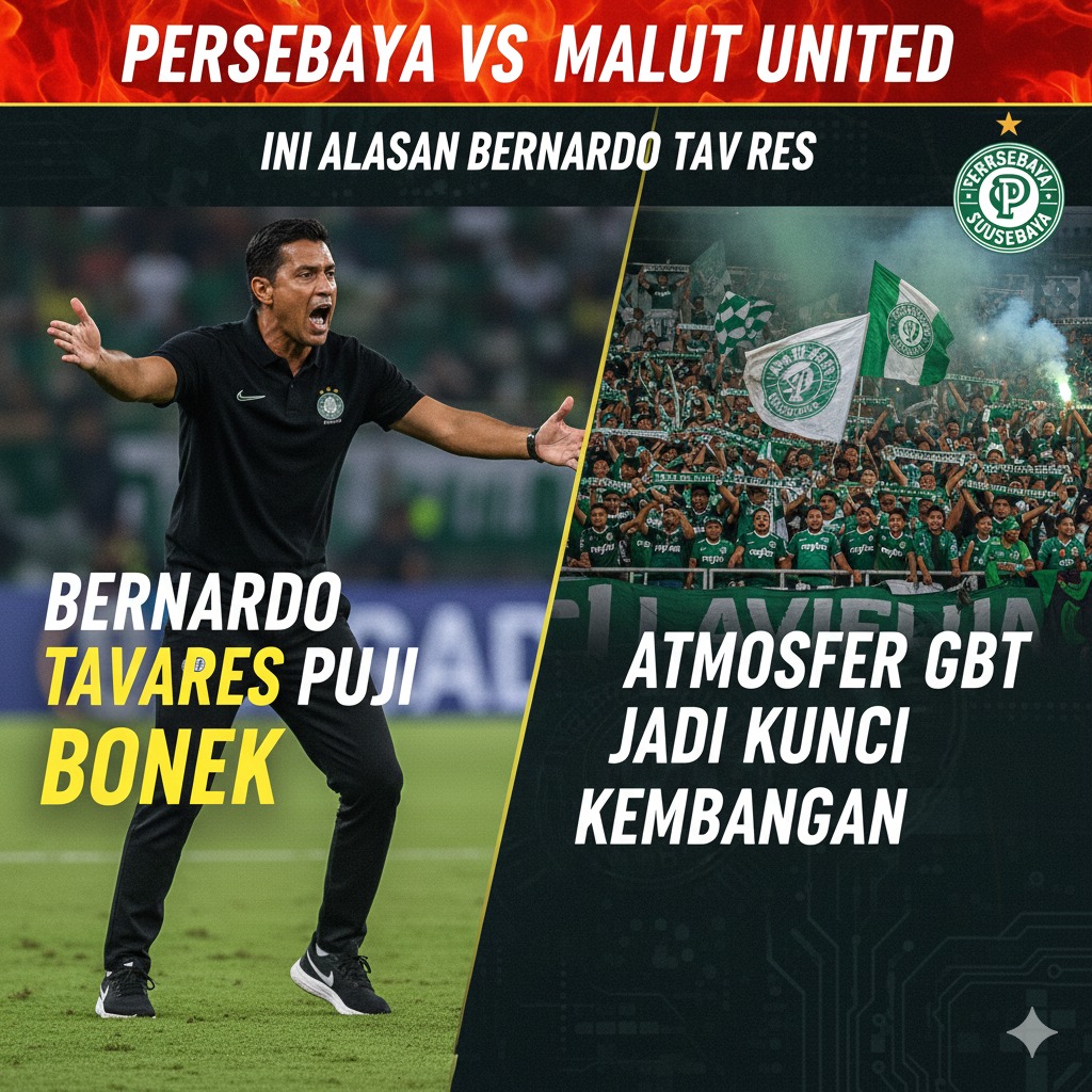Persebaya vs Malut United: Bernardo Tavares Puji Bonek, Atmosfer GBT Jadi Kunci Kemenangan