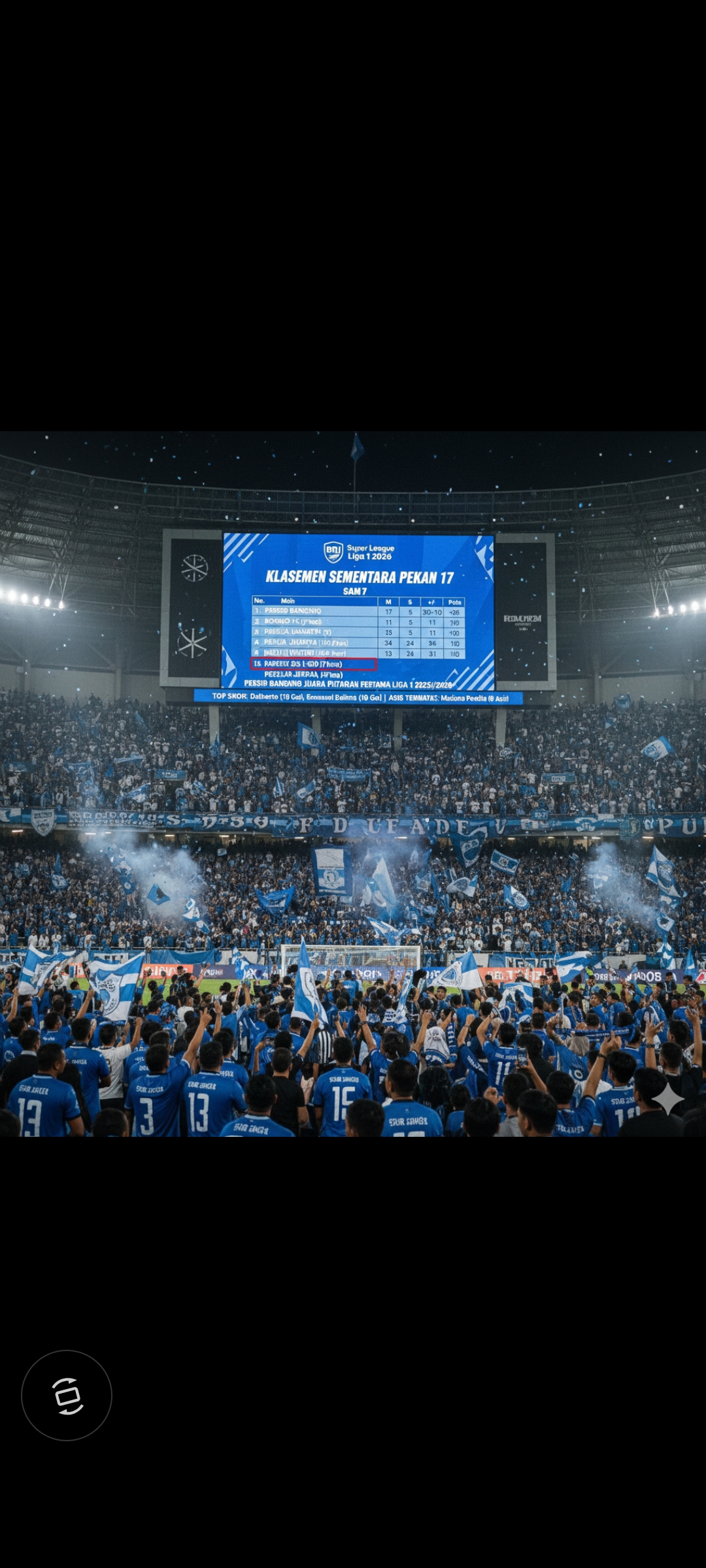 Klasemen sementara liga 1 super league