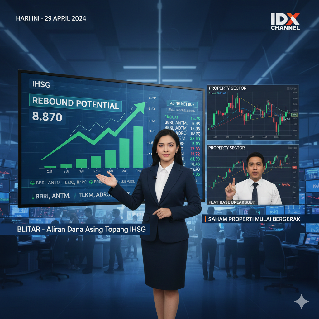IHSG Hari Ini Berpotensi Rebound Usai Turun ke 8.884, Analis Ungkap Level Kunci dan Saham Properti yang Mulai Breakout