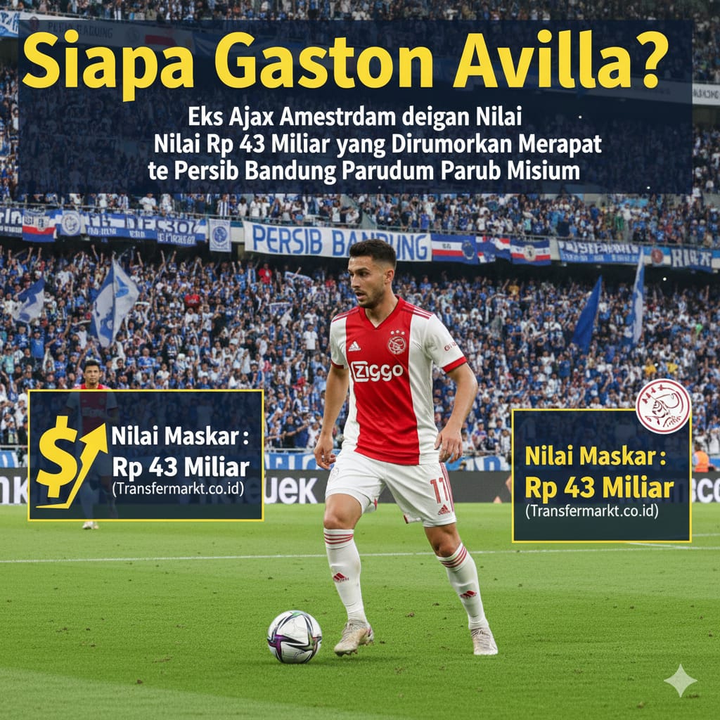 Siapa Gaston Avilla? Eks Ajax Amsterdam dengan Nilai Rp 43 Miliar yang Dirumorkan Merapat ke Persib Bandung Paruh Musim
