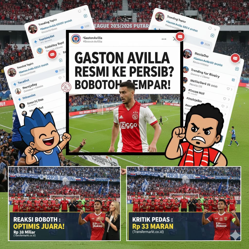 Gaston Avila Persib Bandung Menggema di Media Sosial, Bobotoh Bereaksi Masif hingga Picu Rivalitas Suporter
