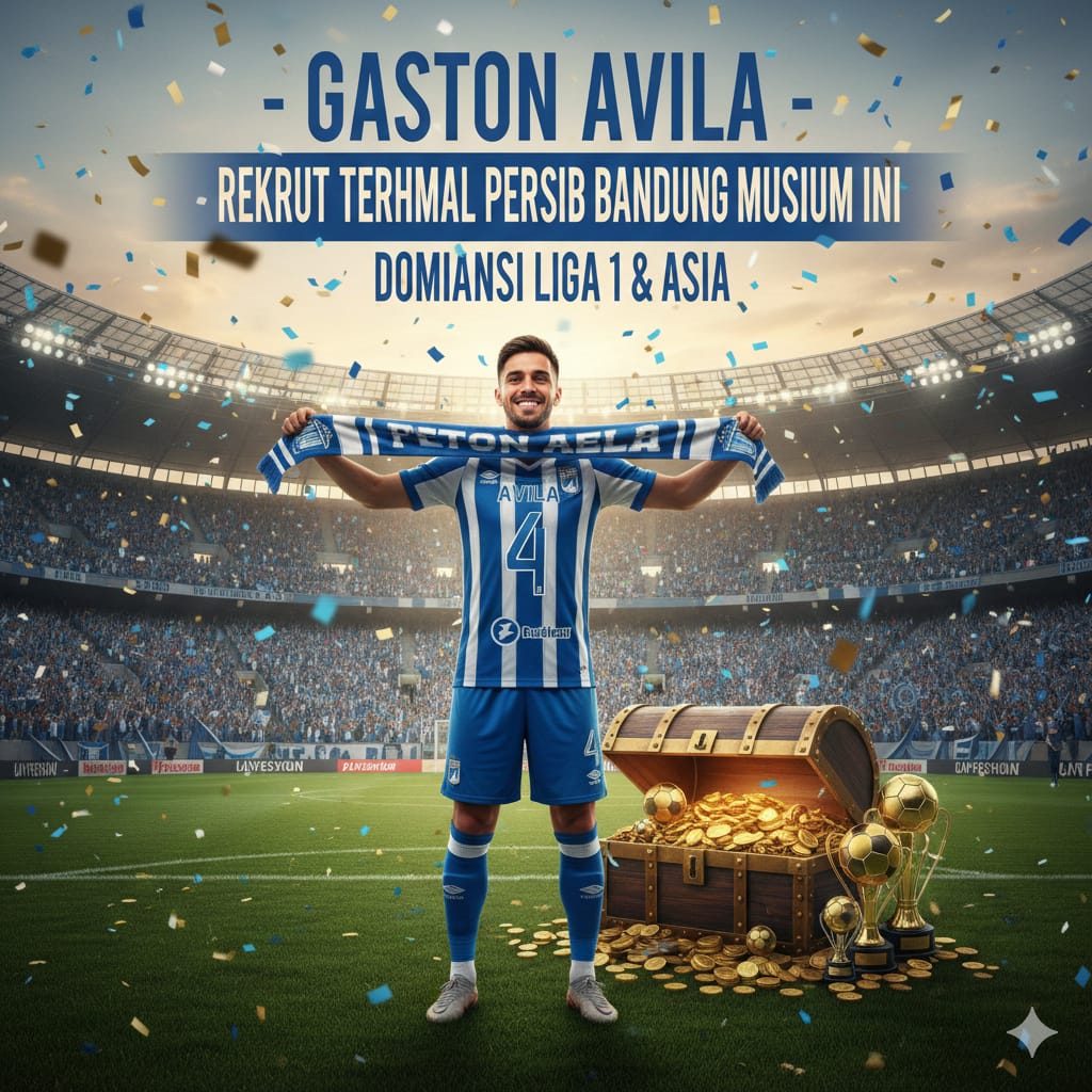 Gaston Avila Persib Bandung Resmi Jadi Pemain Termahal Musim Ini, Sinyal Serius Maung Bandung Bidik Dominasi Liga 1 dan Asia