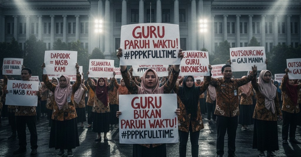 DPR RI tolak status Guru P3K paruh waktu karena dianggap merugikan guru. Simak desakan Nyoman Parta agar guru honorer diangkat P3K penuh waktu di sini!