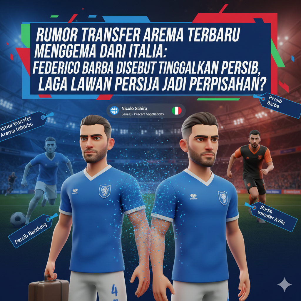 Rumor Transfer Arema Terbaru Menggema dari Italia: Federico Barba Disebut Tinggalkan Persib, Laga Lawan Persija Jadi Perpisahan?