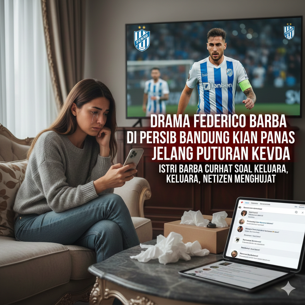 Istri Barba Curhat soal Keluarga, Netizen Menghujat: Drama Federico Barba di Persib Bandung Kian Panas Jelang Putaran Kedua