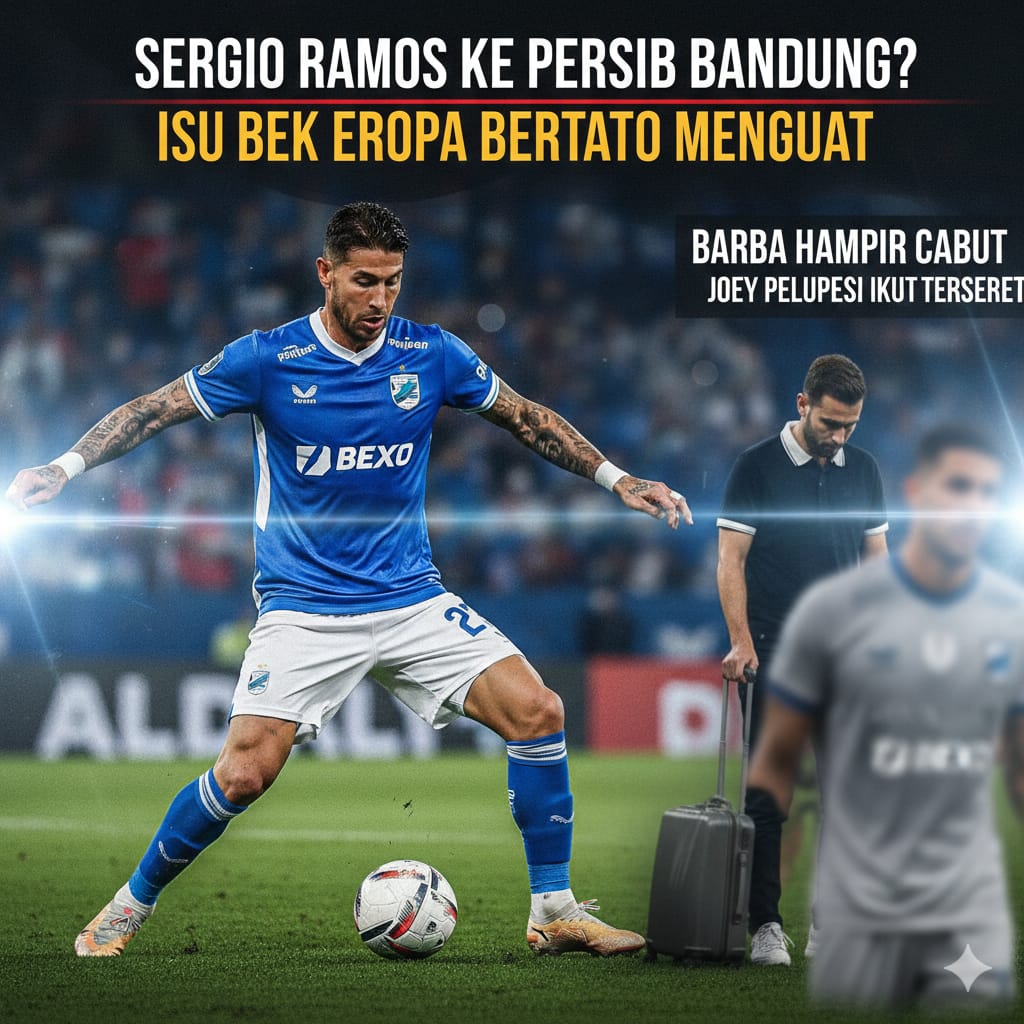 Sergio Ramos ke Persib Bandung? Isu Bek Eropa Bertato Menguat, Barba Hampir Cabut dan Nama Joey Pelupesi Ikut Terseret