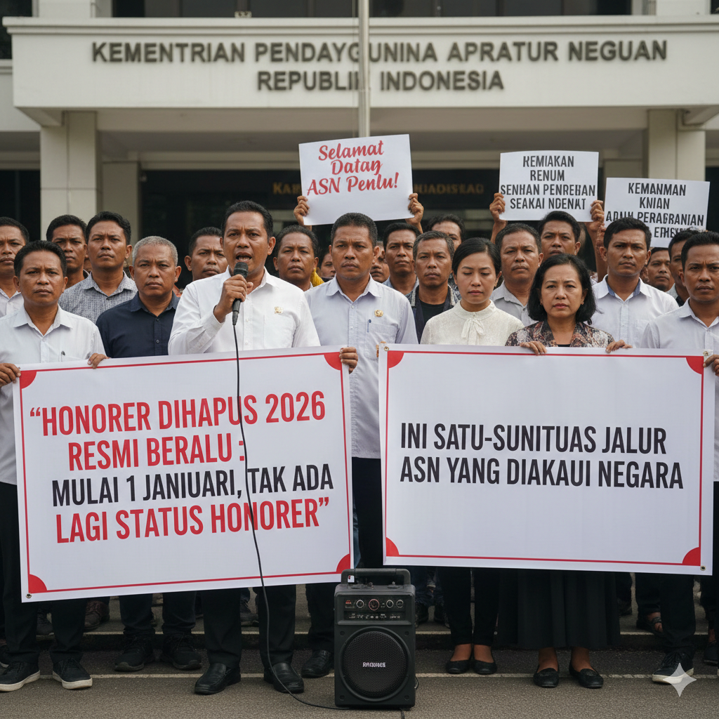 Honorer Dihapus 2026 Resmi Berlaku: Mulai 1 Januari, Tak Ada Lagi Status Honorer, Ini Satu-satunya Jalur ASN yang Diakui Negara