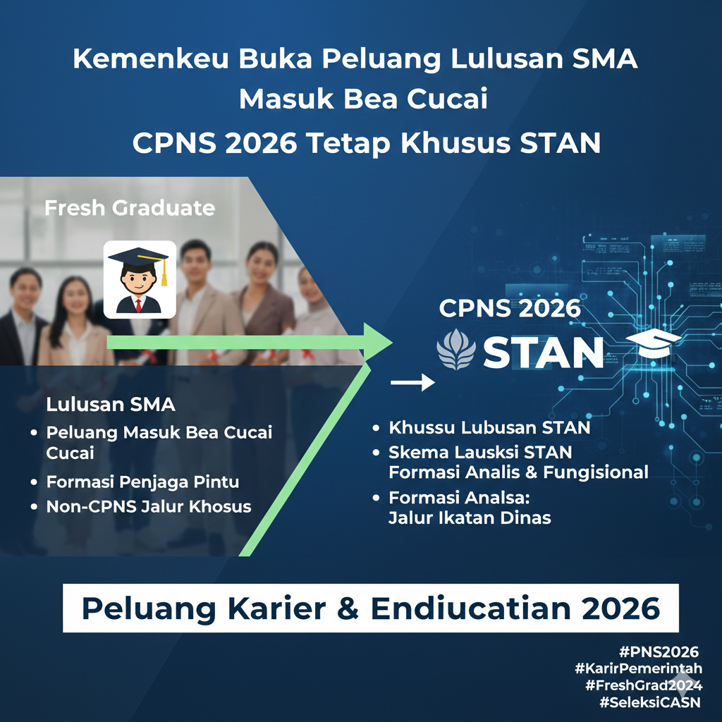 Kemenkeu Buka Peluang Lulusan SMA Masuk Bea Cukai, CPNS 2026 Tetap Khusus STAN