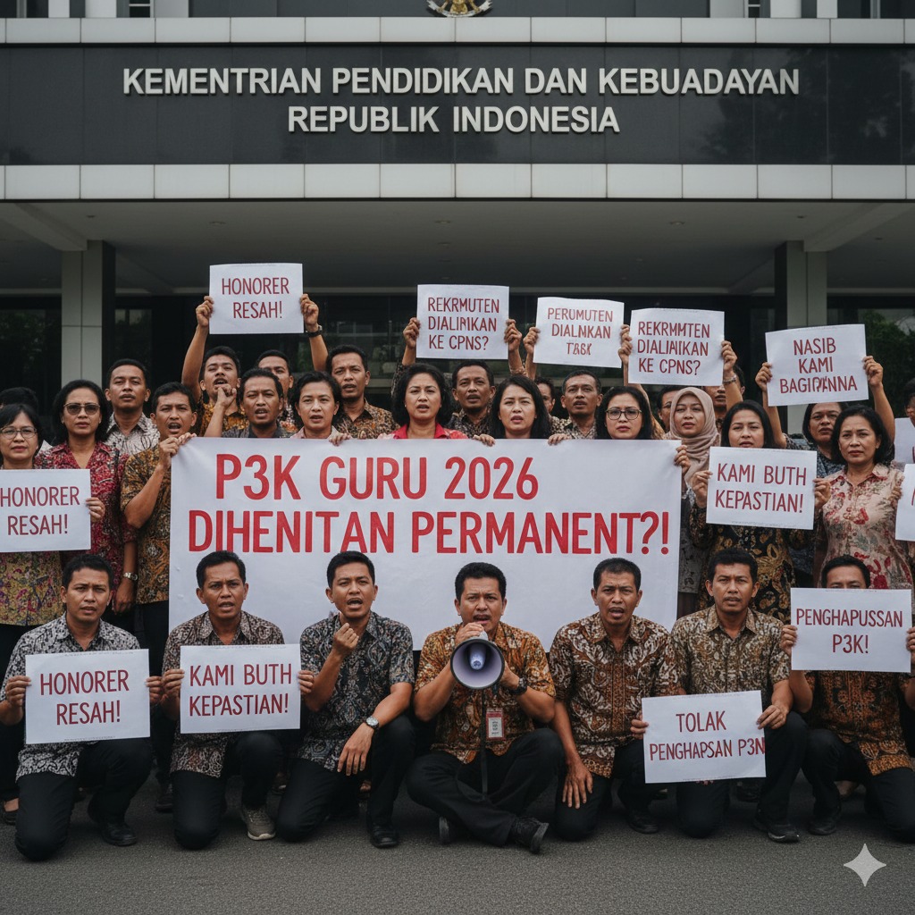P3K Guru 2026 Dikabarkan Dihentikan Permanen, Rekrutmen Dialihkan ke CPNS? Ini Penjelasan Lengkap Isu yang Bikin Honorer Resah