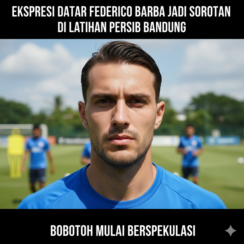 Ekspresi Datar Federico Barba Jadi Sorotan di Latihan Persib Bandung, Bobotoh Mulai Berspekulasi