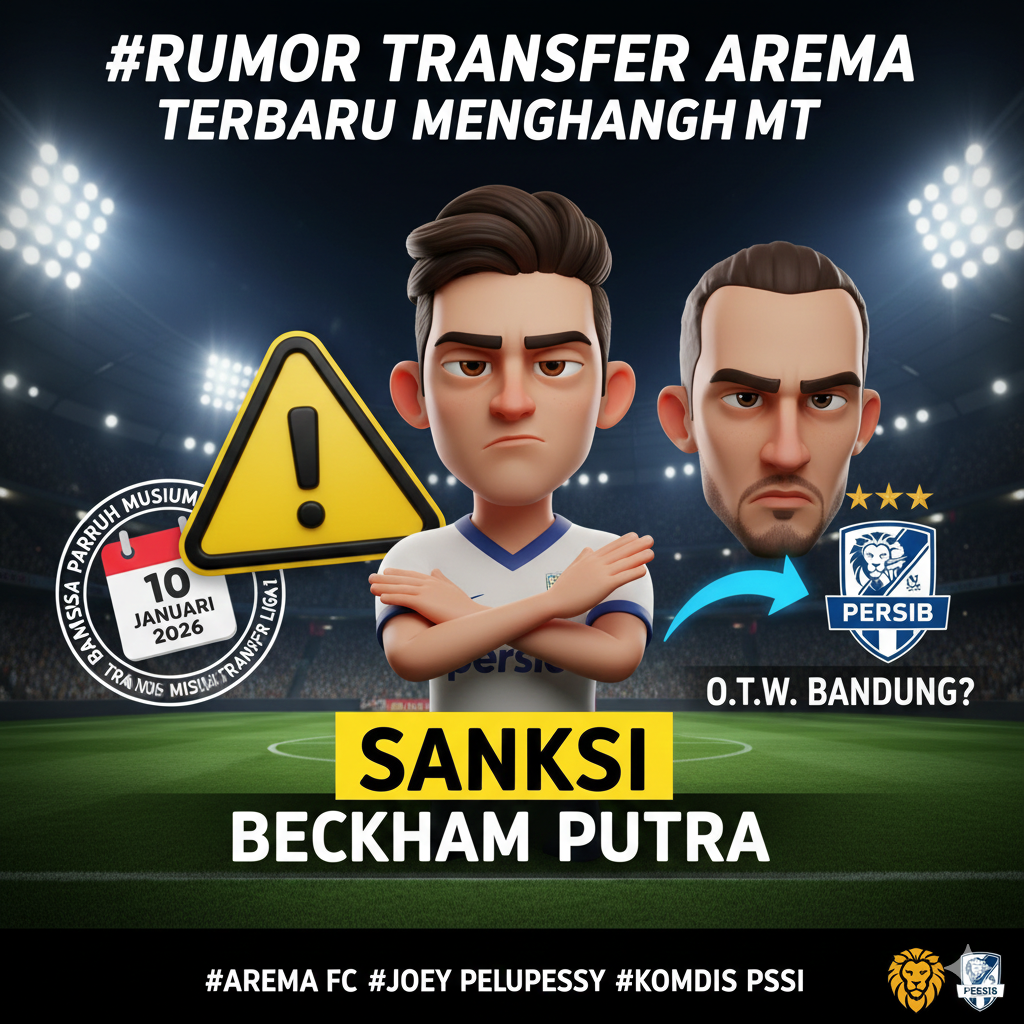 Rumor Transfer Arema Terbaru Menghangat: Sanksi Beckham Putra Terancam, Bursa Paruh Musim Memanas, Joey Pelupessy OTW Bandung?
