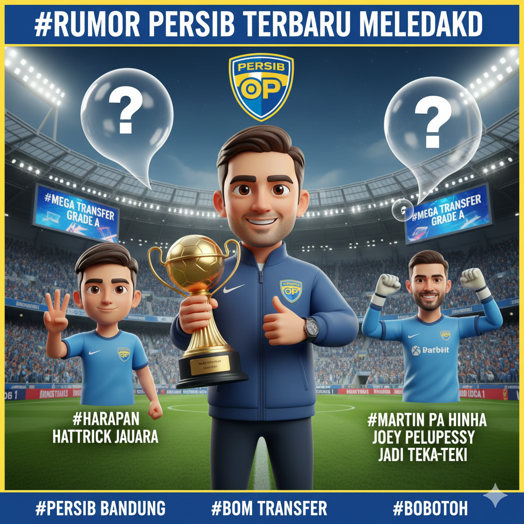 Rumor Persib Terbaru Meledak: Mega Transfer Grade A, Harapan Hattrick Juara, Martin Pa hingga Joey Pelupessy Jadi Teka-teki