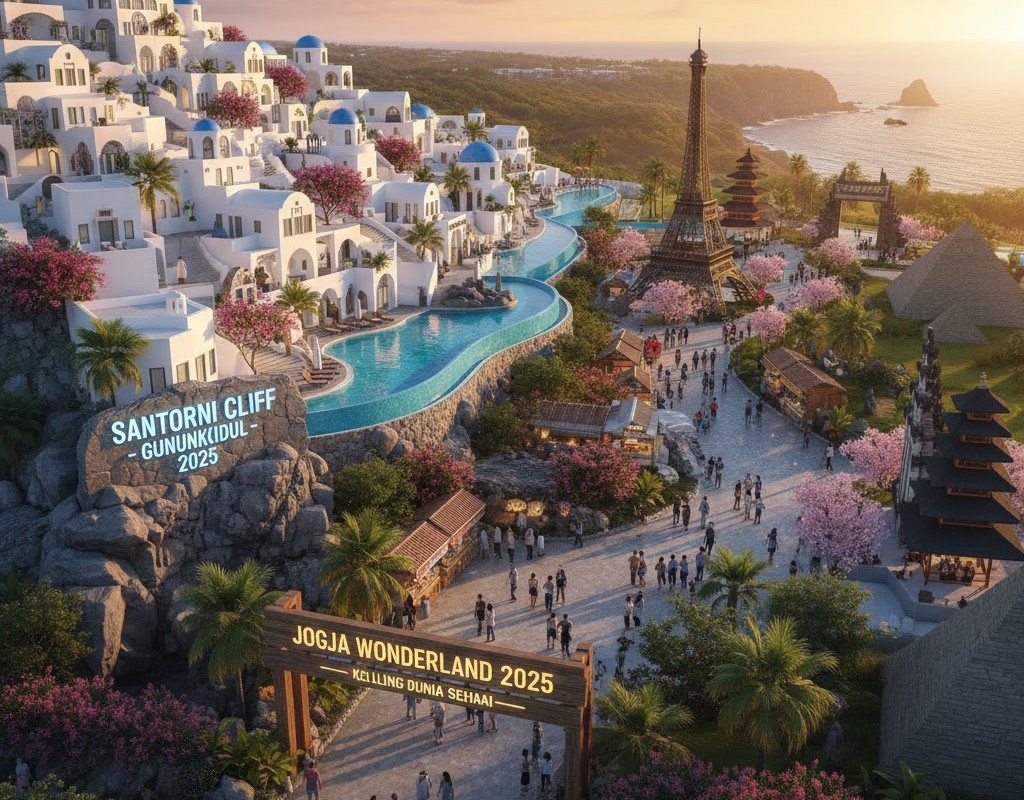 Wisata Jogja Terbaru 2025 Paling Lengkap, Dari Santorini Gunungkidul hingga Keliling Dunia dalam Sehari