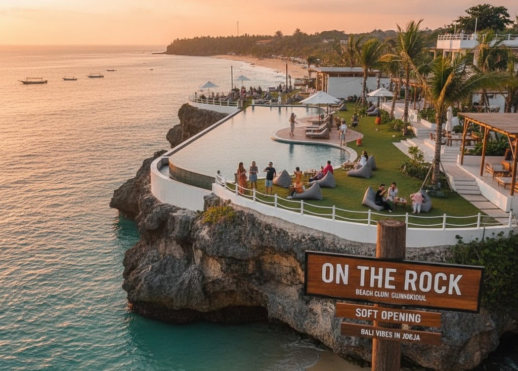 On The Rock Gunung Kidul Resmi Soft Opening, Wisata Baru di Tepi Pantai Drini yang Disebut Mirip Bali