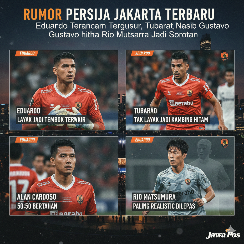Rumor Persija Jakarta Terbaru Menggema: Eduardo Terancam Tergusur, Tubar&atilde;o Dihujat, Nasib Gustavo hingga Rio Matsumura Jadi Sorotan
