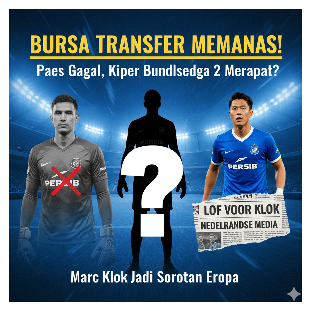 Persib Bandung Panas di Bursa Transfer: Martin Paes Gagal, Kiper Bundesliga 2 Mengemuka, Mark Clok Dipuji Media Belanda