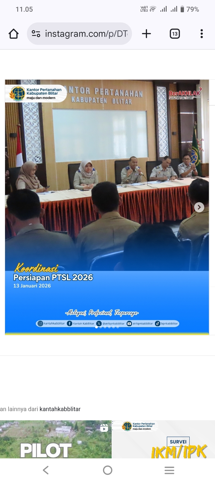Rapat Koordinasi PTSL 2026 Kabupaten Blitar Digelar, Siapkan Pelaksanaan Program Tanah Sistematis