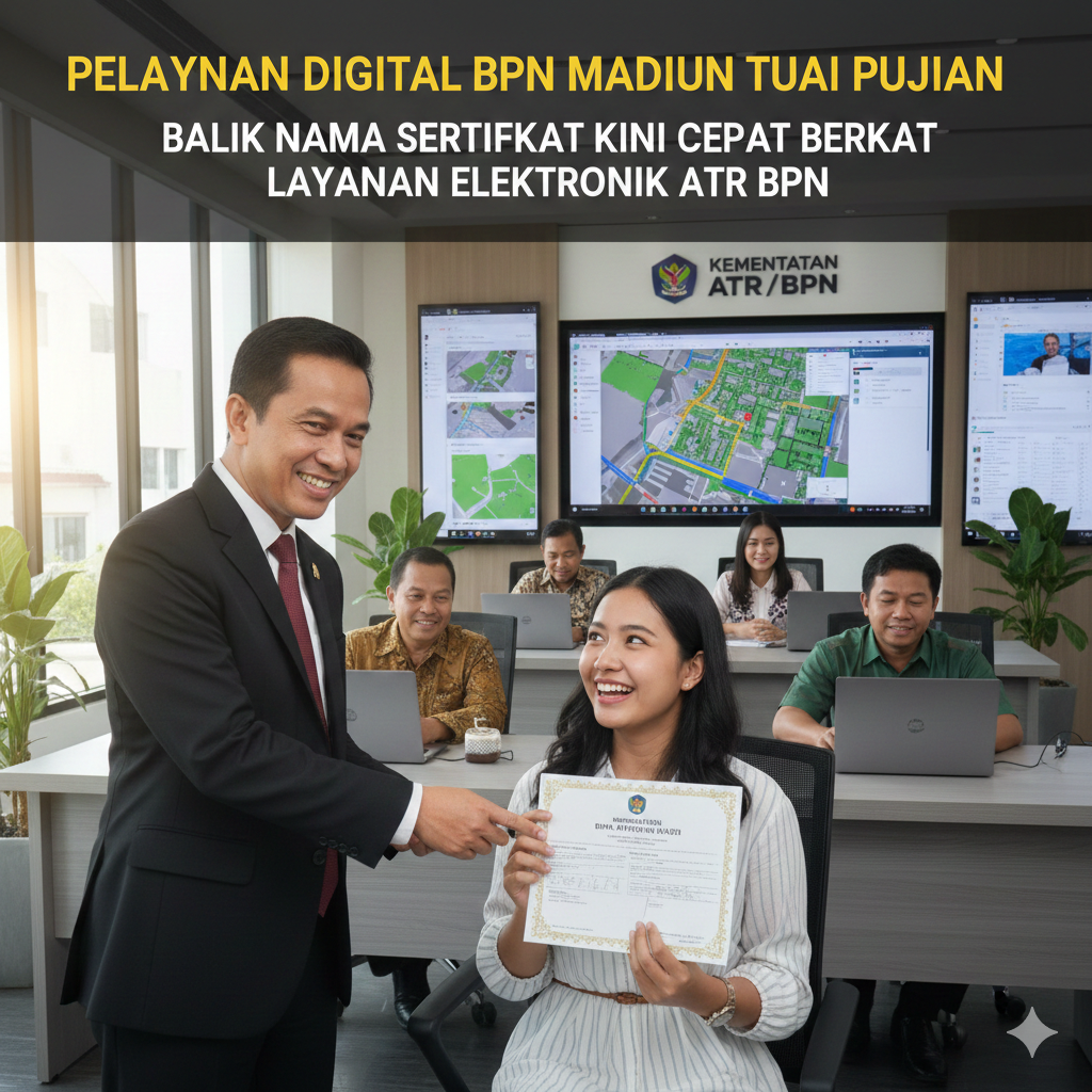Pelayanan Digital BPN Madiun Tuai Pujian