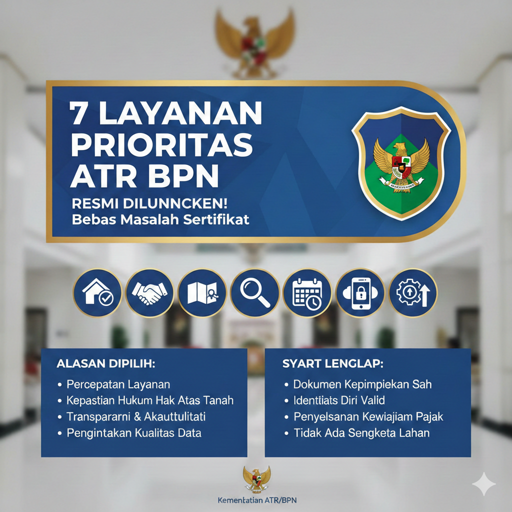 7 Layanan Prioritas ATR BPN