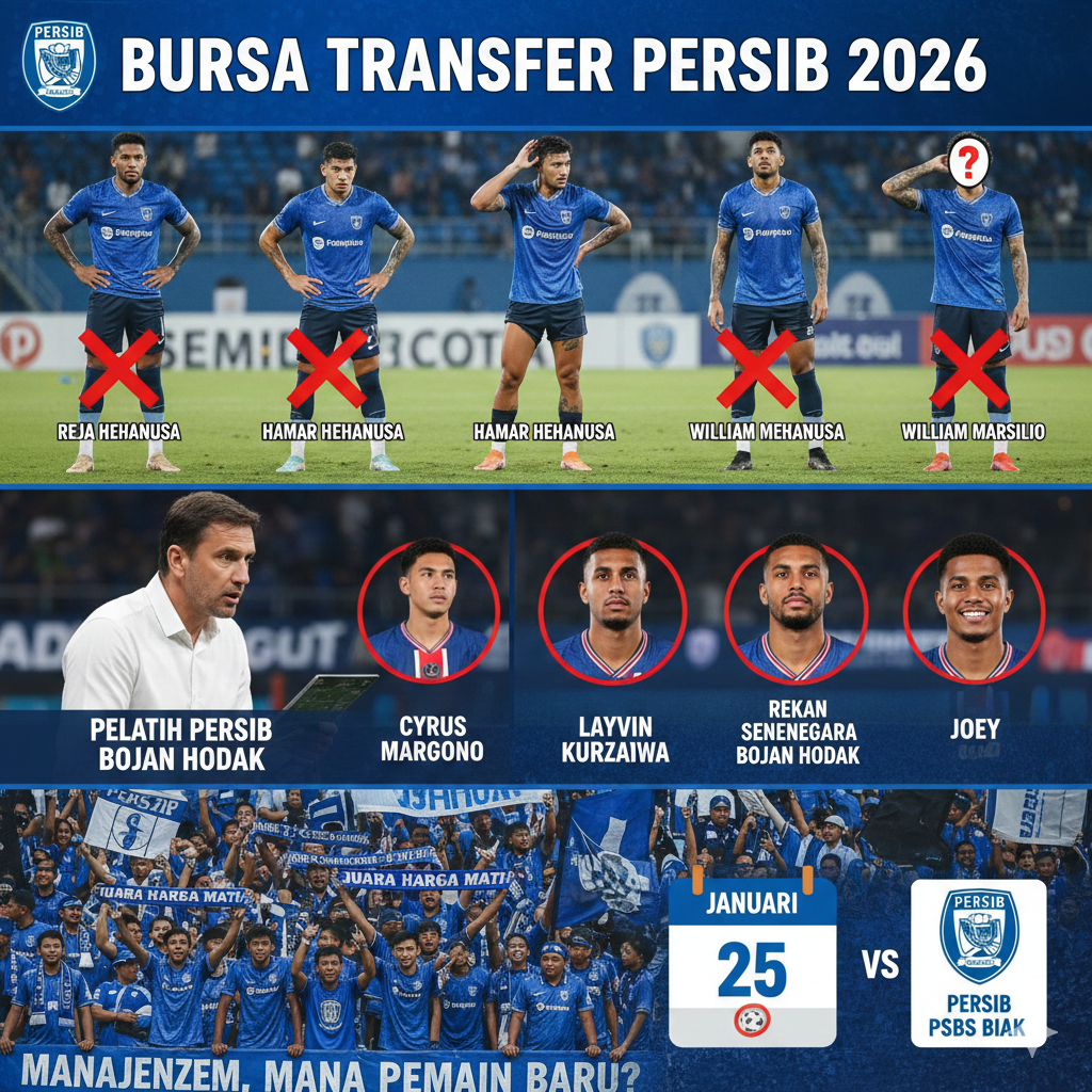 Bursa Transfer Persib 2026 Sepi Welcome Pemain, Lima Nama Ini Mencuat Jelang Putaran Kedua Liga 1