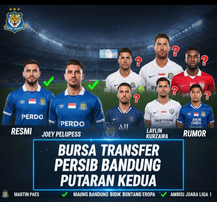 Bursa Transfer Persib Bandung Putaran Kedua Memanas, Dari Martin Paes hingga Sergio Ramos Masuk Radar Maung Bandung