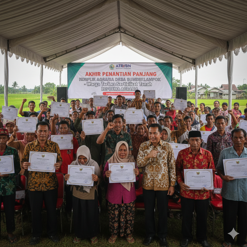 Warga Terima Sertifikat Tanah Reforma Agraria