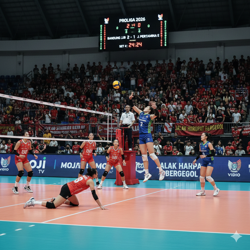 Bandung BJB Tanda Mata vs Jakarta Pertamina Enduro: Duel Panas Sarat Ujian Mental di Proliga 2026, Jalak Harupat Siap Meledak