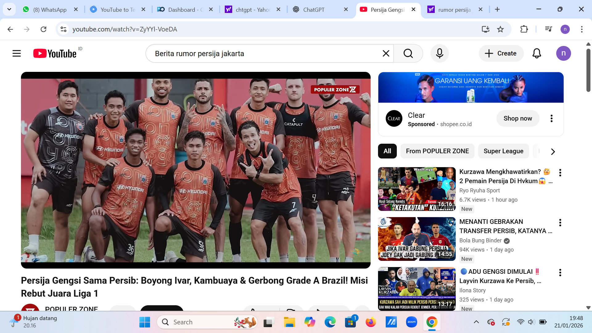 Persija Jakarta bikin gabrakan jelang putaran kedua Super League 2025-2026 dengan mendatangkan Ala Eddine Ajarai dan rumor Ivar Jenner.