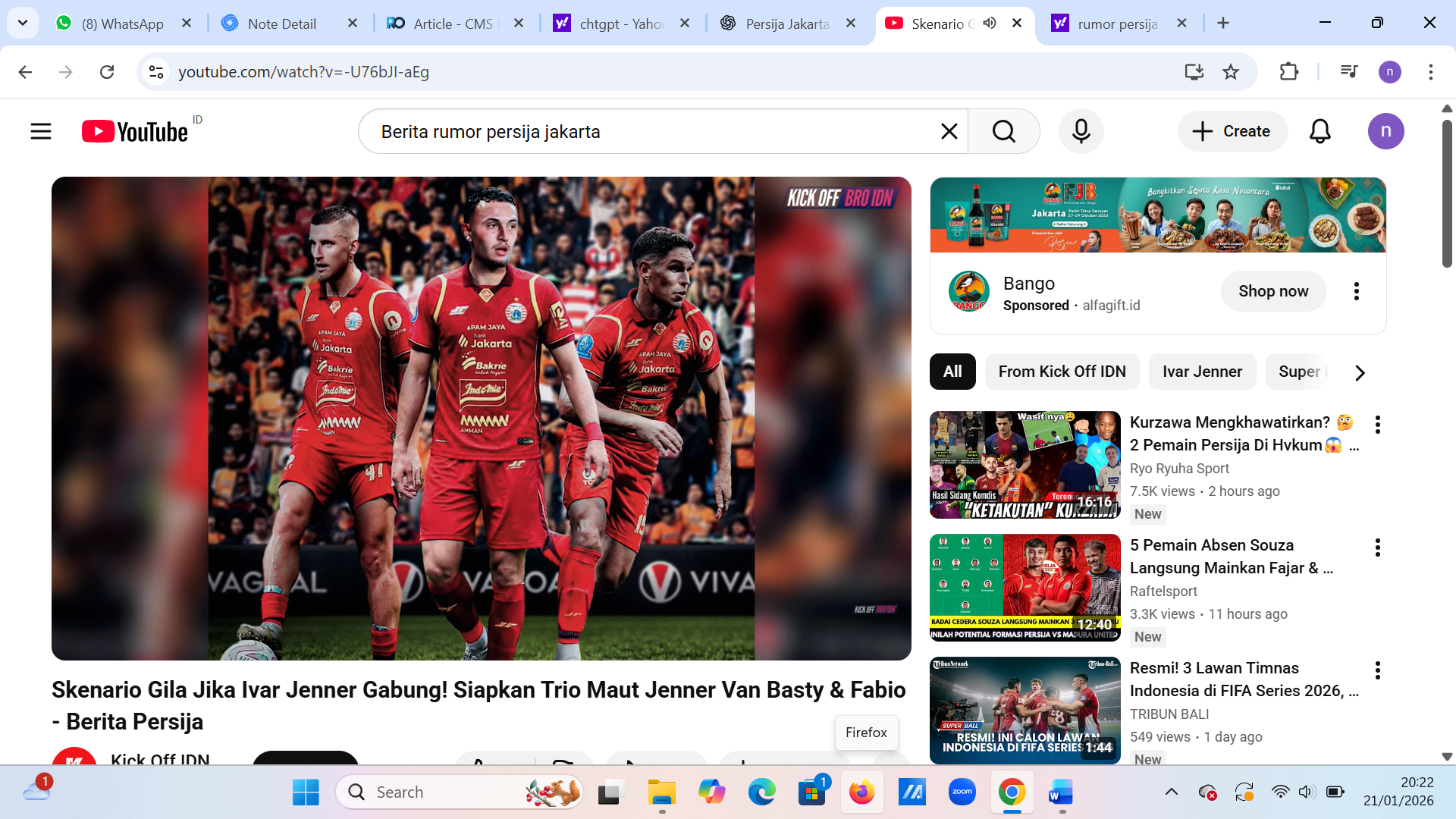 Persija Jakarta dikabarkan hampir resmi mendatangkan Ivar Jenner. Gelandang Timnas Indonesia ini siap jadi poros baru lini tengah Macan Kemayoran.
