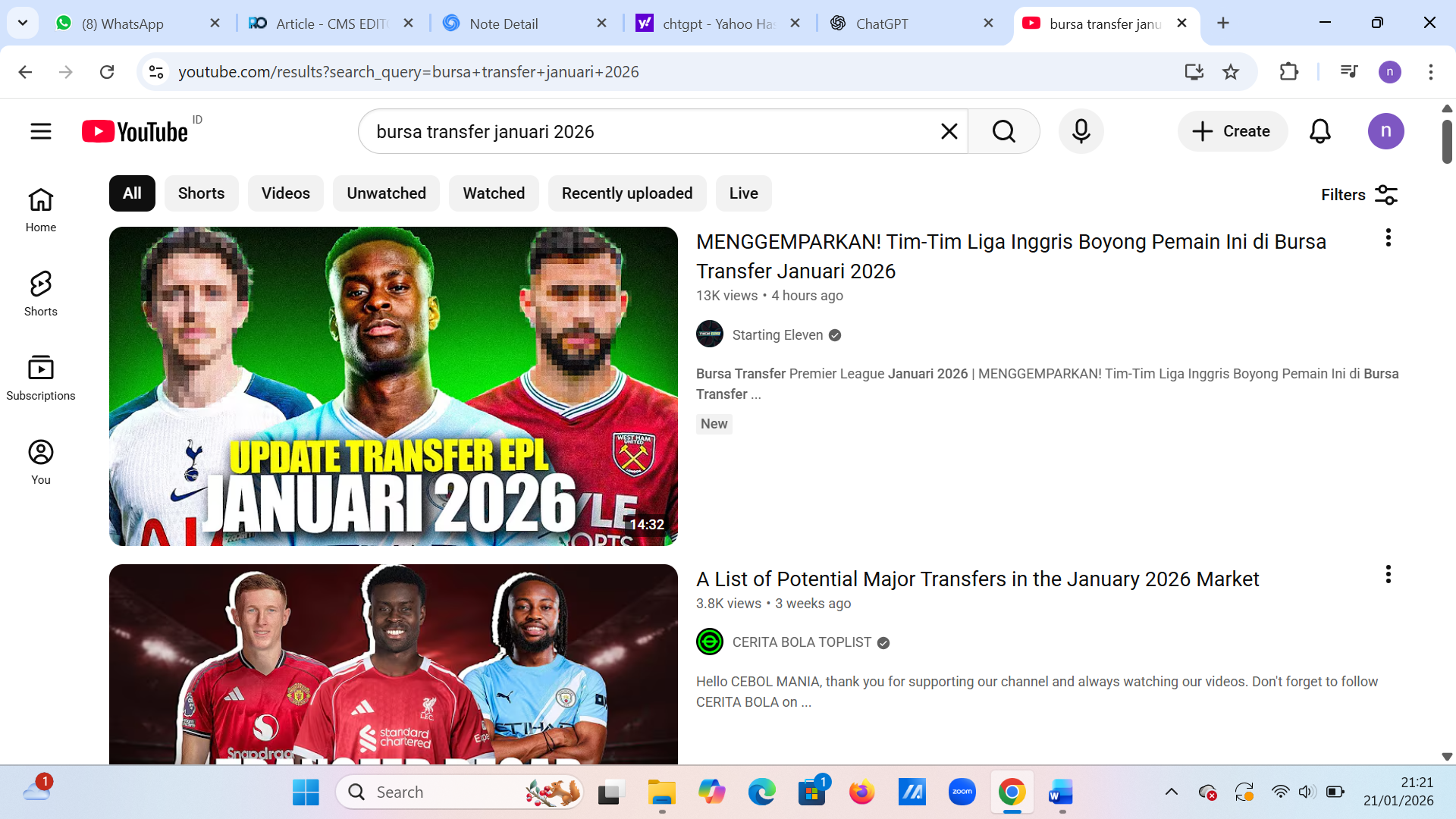 Bursa transfer Januari 2026 Liga Inggris memanas. Manchester City agresif, Tottenham panik, West Ham borong striker demi bertahan.